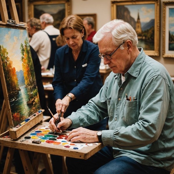 Quelles croisières proposent des ateliers de peinture à l'huile avec des artistes reconnus?